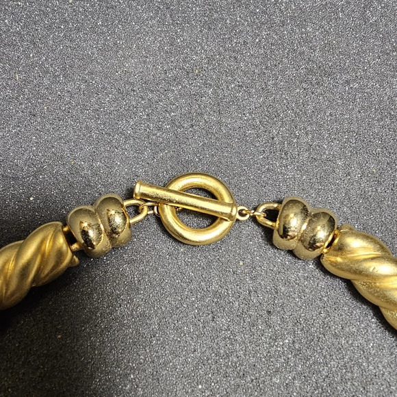 Givenchy Vintage Necklace Collar Gold Tone Heavy Chunky Chain Runway Signed 80s - Picture 4 of 7